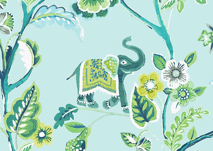 Gujarat, Cyan - Motorised Roman Blind - Image 6